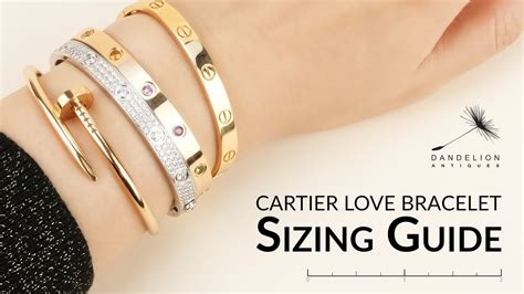 cartier love bracelet sizing guide.